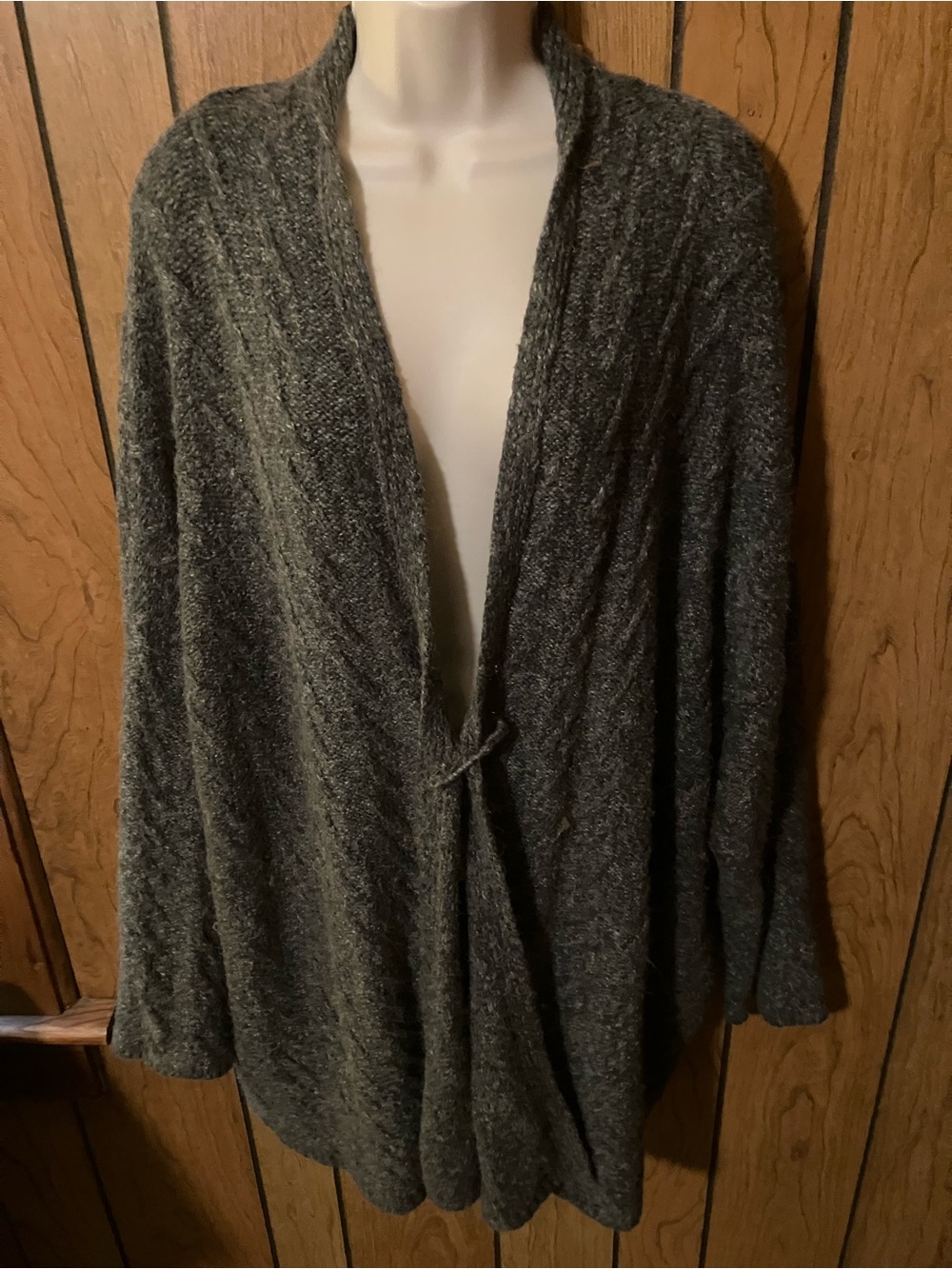 Gray Open-Front Women's Sweater Cardigan by J Jill 3X